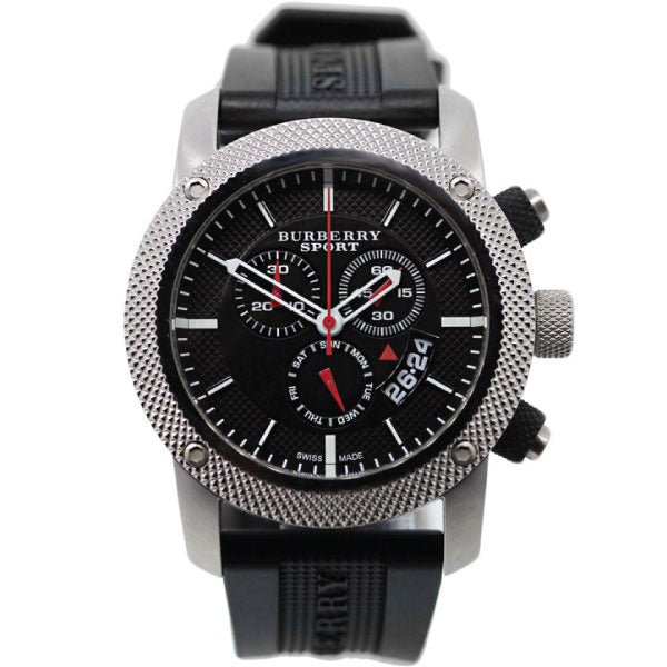 Burberry Endurance Sport Chronograph Black Dial Black Rubber Strap Watch for Men - BU7700 Buy Now By Burberry