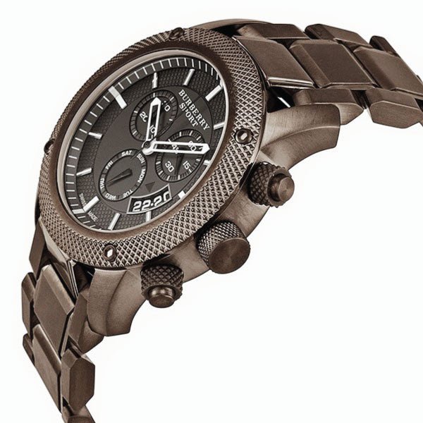 Burberry Chrono Sport Brown Dial Brown Steel Strap Watch for Men - BU7716 Buy Now By Burberry