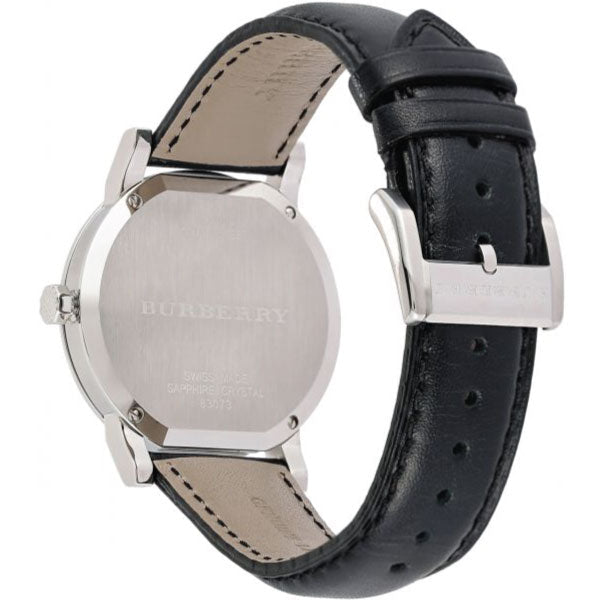 Burberry The City Black Dial Black Leather Strap Watch for Men - BU9009 Buy Now By Burberry