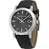Burberry The City Grey Dial Black Leather Strap Watch for Men - BU9030 Buy Now By Burberry