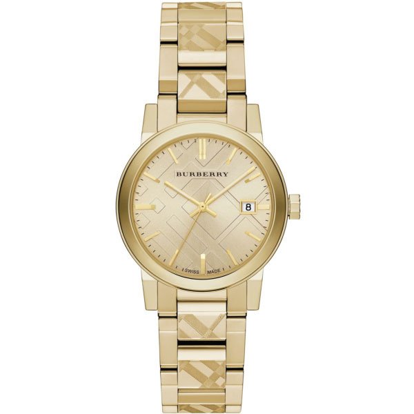 Burberry The City Gold Dial Gold Steel Strap Watch for Women - BU9145 Buy Now By Burberry