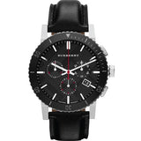 Burberry The City Black Dial Black Leather Strap Watch for Men - BU9382 Buy Now By Burberry