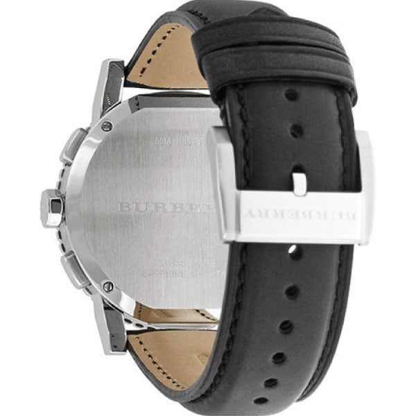 Burberry The City Black Dial Black Leather Strap Watch for Men - BU9382 Buy Now By Burberry