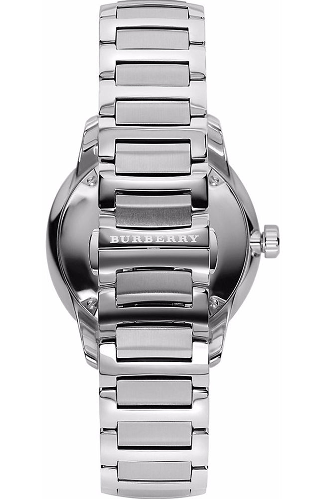 Burberry The Classic Round Black Dial Silver Steel Strap Watch for Men - BU10005 Buy Now By Burberry