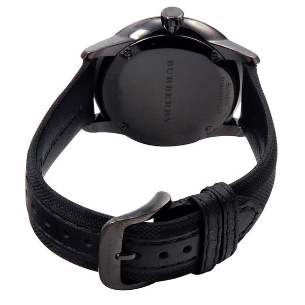 Burberry The Classic Round Horseferry Black Dial Black Leather Strap Watch for Men - BU10010 Buy Now By Burberry