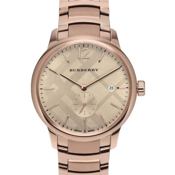 Burberry The Classic Rose Gold Dial Rose Gold Steel Strap Watch for Men - BU10013 Buy Now By Burberry