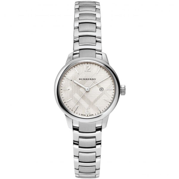 Burberry The Classic Silver Dial Silver Steel Strap Watch for Women - BU10108 Buy Now By Burberry