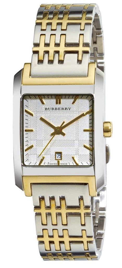 Burberry Nova Checked White Dial Two Tone Stainless Steel Strap Watch for Women - BU1573 Buy Now By Burberry