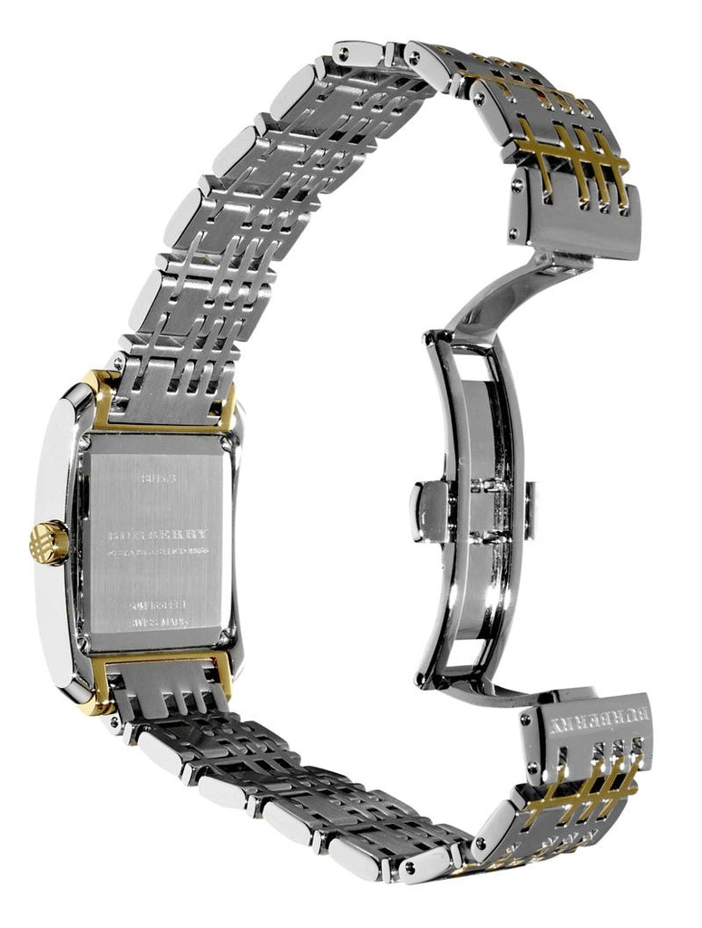 Burberry Nova Checked White Dial Two Tone Stainless Steel Strap Watch for Women - BU1573 Buy Now By Burberry