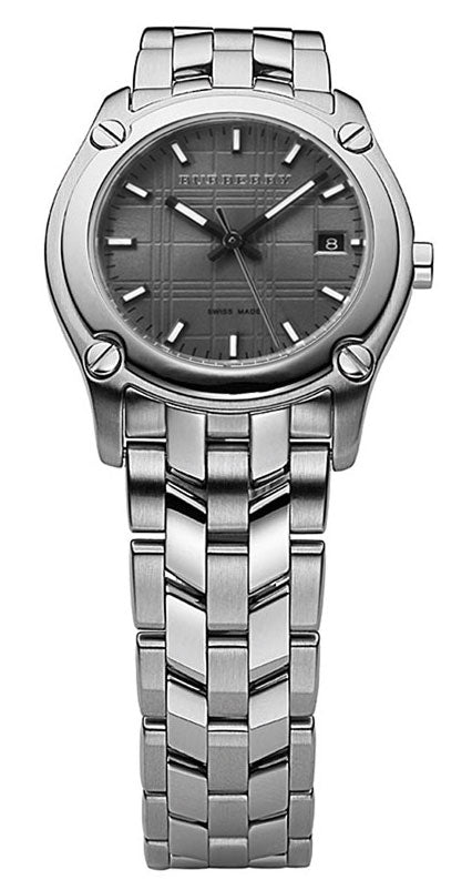 Burberry Herringbone Grey Dial Silver Steel Strap Watch for Women - BU1851 Buy Now By Burberry