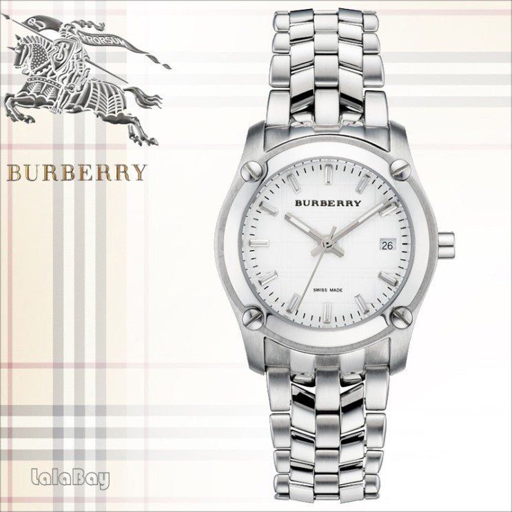 Burberry Heritage Check White Dial Silver Steel Strap Watch for Women - BU1853 Buy Now By Burberry
