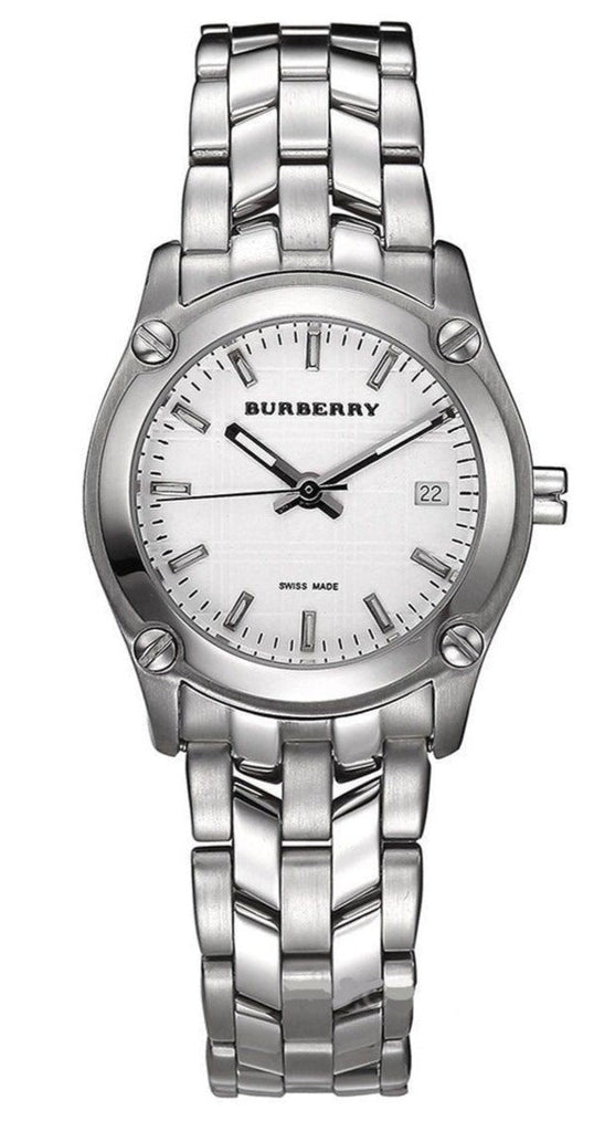 Burberry Heritage Check White Dial Silver Steel Strap Watch for Women - BU1853 Buy Now By Burberry