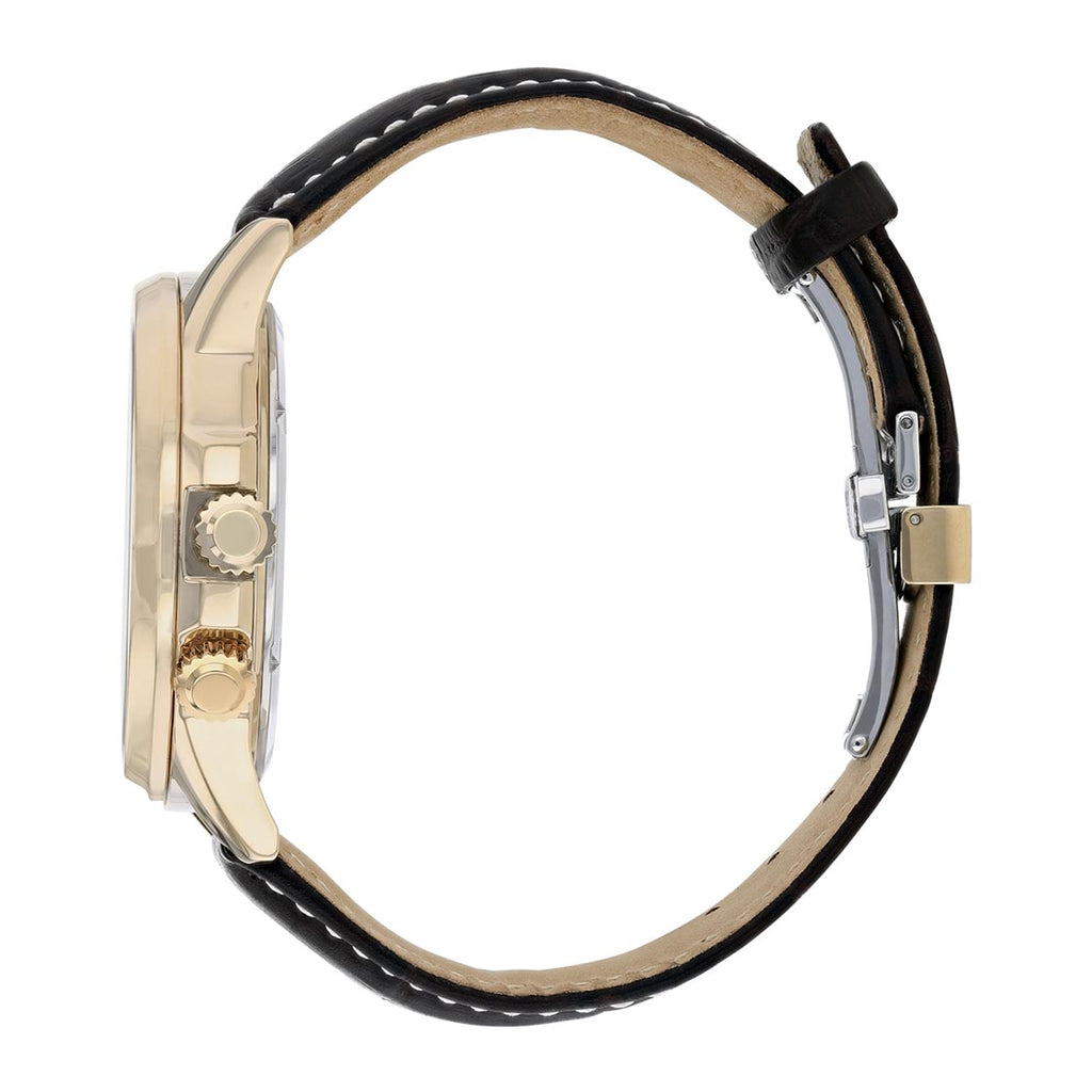 Citizen Eco Drive Calendrier Black Dial Brown Leather StrapWatch For Men - BU2023-12E Buy Now By Citizen