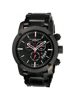 Burberry Sport Chronograph Black Dial Black Steel Strap Watch for Men - BU7703 Buy Now By Burberry