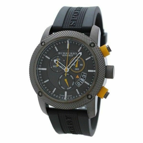 Burberry Sport Endurance Chronograph Grey Dial Grey Rubber Strap Watch for Men - BU7713 Buy Now By Burberry