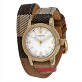 Burberry Utilitarian White Dial Multicolor Leather Strap Watch for Women - BU7851 Buy Now By Burberry