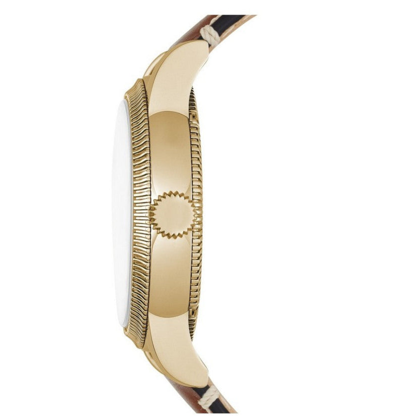Burberry Utilitarian White Dial Multicolor Leather Strap Watch for Women - BU7853 Buy Now By Burberry