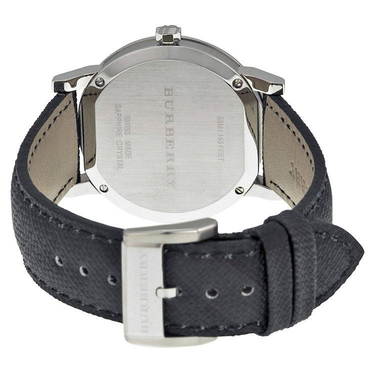 Burberry The City Grey Dial Black Leather Strap Watch for Men - BU9030 Buy Now By Burberry