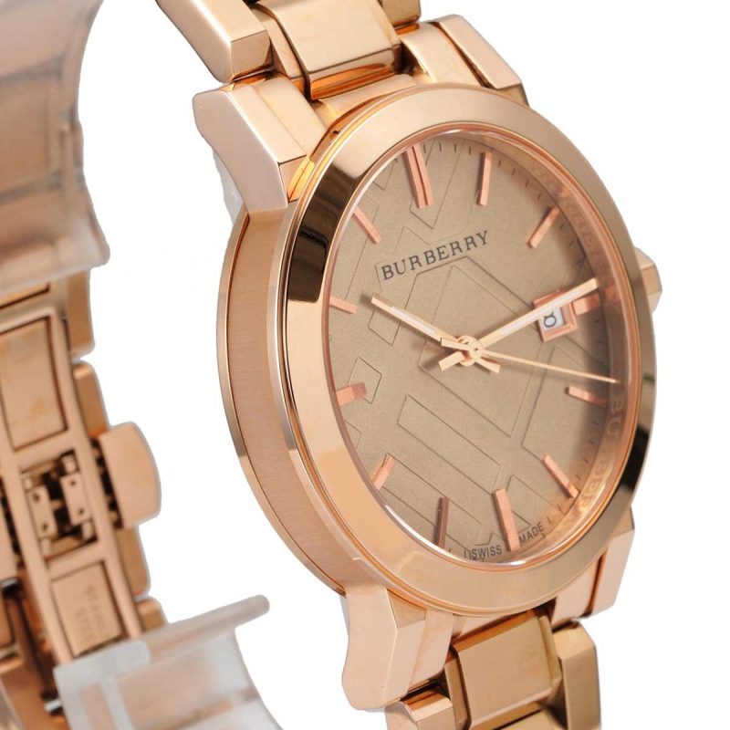 Burberry The City Rose Gold Dial Rose Gold Steel Strap Watch for Women - BU9034 Buy Now By Burberry