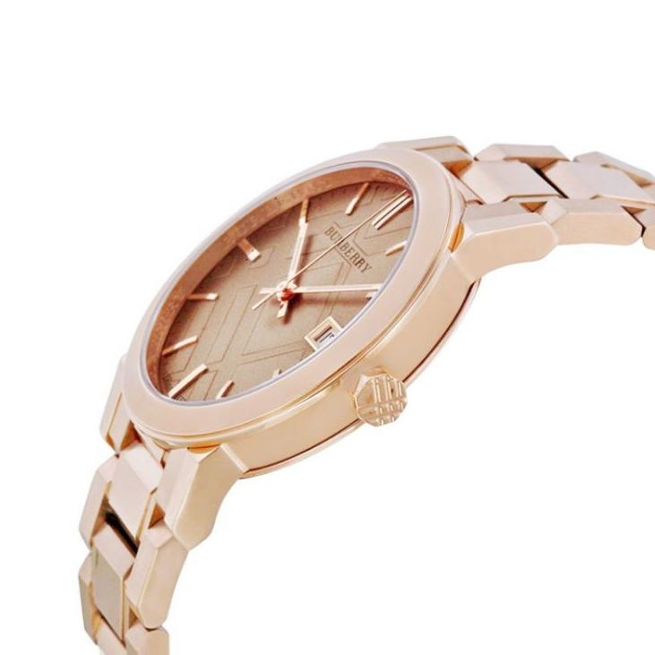 Burberry The City Rose Gold Dial Rose Gold Steel Strap Watch for Women - BU9034 Buy Now By Burberry