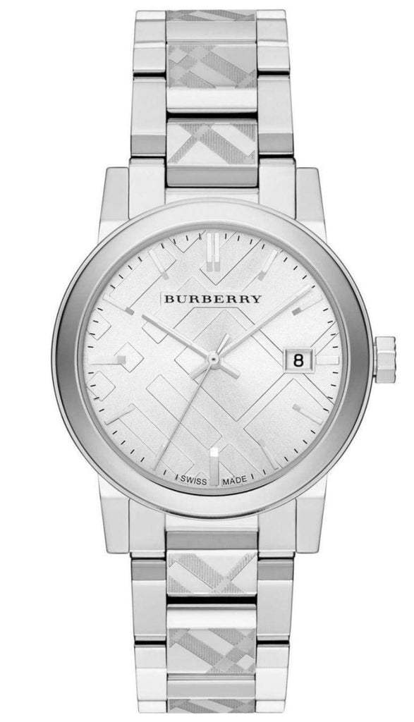 Burberry The City Silver Dial Silver Steel Strap Watch for Men - BU9037 Buy Now By Burberry