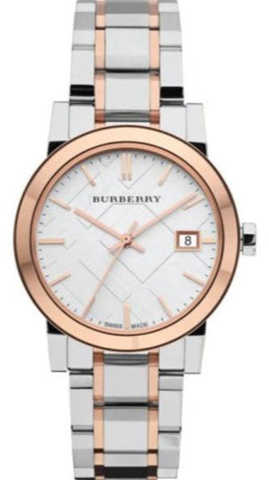 Burberry The City White Dial Two Tone Steel Strap Watch for Women - BU9105 Buy Now By Burberry