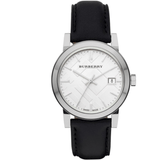 Burberry The City White Dial Black Leather Strap Watch for Women - BU9206 Buy Now By Burberry