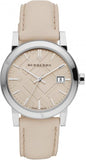 Burberry The City Beige Dial Beige Leather Strap Watch for Women - BU9207 Buy Now By Burberry