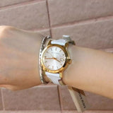 Burberry The City White Dial White Leather Strap Watch for Women - BU9209 Buy Now By Burberry