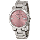 Burberry The City Pink Dial Silver Steel Strap Watch for Women - BU9124 Buy Now By Burberry