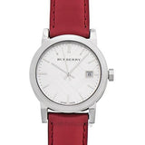 Burberry The City Silver Dial Red Leather Strap Watch for Women - BU9129 Buy Now By Burberry