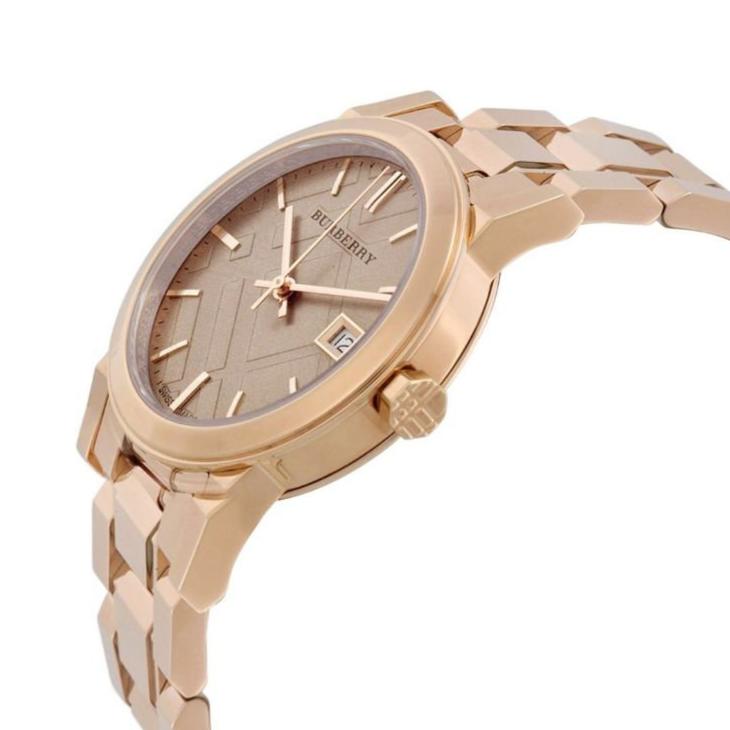 Burberry The Classic Rose Gold Dial Rose Gold Steel Strap Watch for Men - BU10013 Buy Now By Burberry