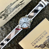 Burberry The City Silver Dial Brown Leather Strap Watch for Women - BU9136 Buy Now By Burberry