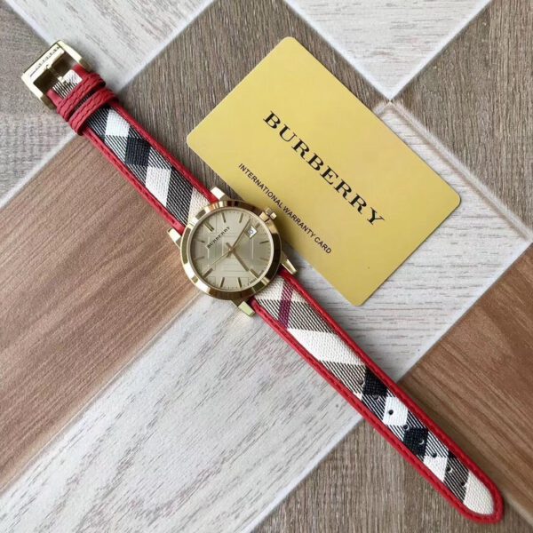 Burberry The City Champagne Dial Leather Strap Watch for Women - BU9139 Buy Now By Burberry