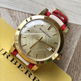 Burberry The City Champagne Dial Leather Strap Watch for Women - BU9139 Buy Now By Burberry