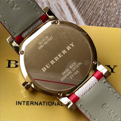 Burberry The City Champagne Dial Leather Strap Watch for Women - BU9139 Buy Now By Burberry