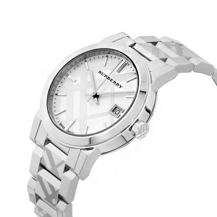 Burberry The City White Dial Silver Steel Strap Watch for Women - BU9144 Buy Now By Burberry