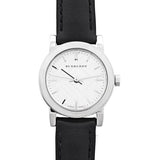 Burberry The City White Dial Black Leather Strap Watch for Women - BU9206 Buy Now By Burberry