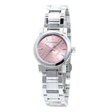 Burberry The City Diamonds Pink Dial Silver Steel Strap Watch for Women - BU9231 Buy Now By Burberry
