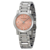 Burberry The City Diamonds Pink Dial Silver Steel Strap Watch for Women - BU9231 Buy Now By Burberry
