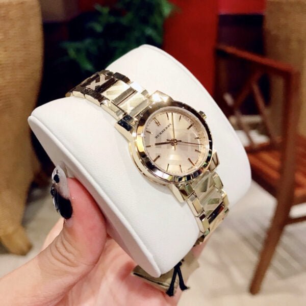 Burberry The City Gold Dial Gold Steel Strap Watch for Women - BU9234 Buy Now By Burberry