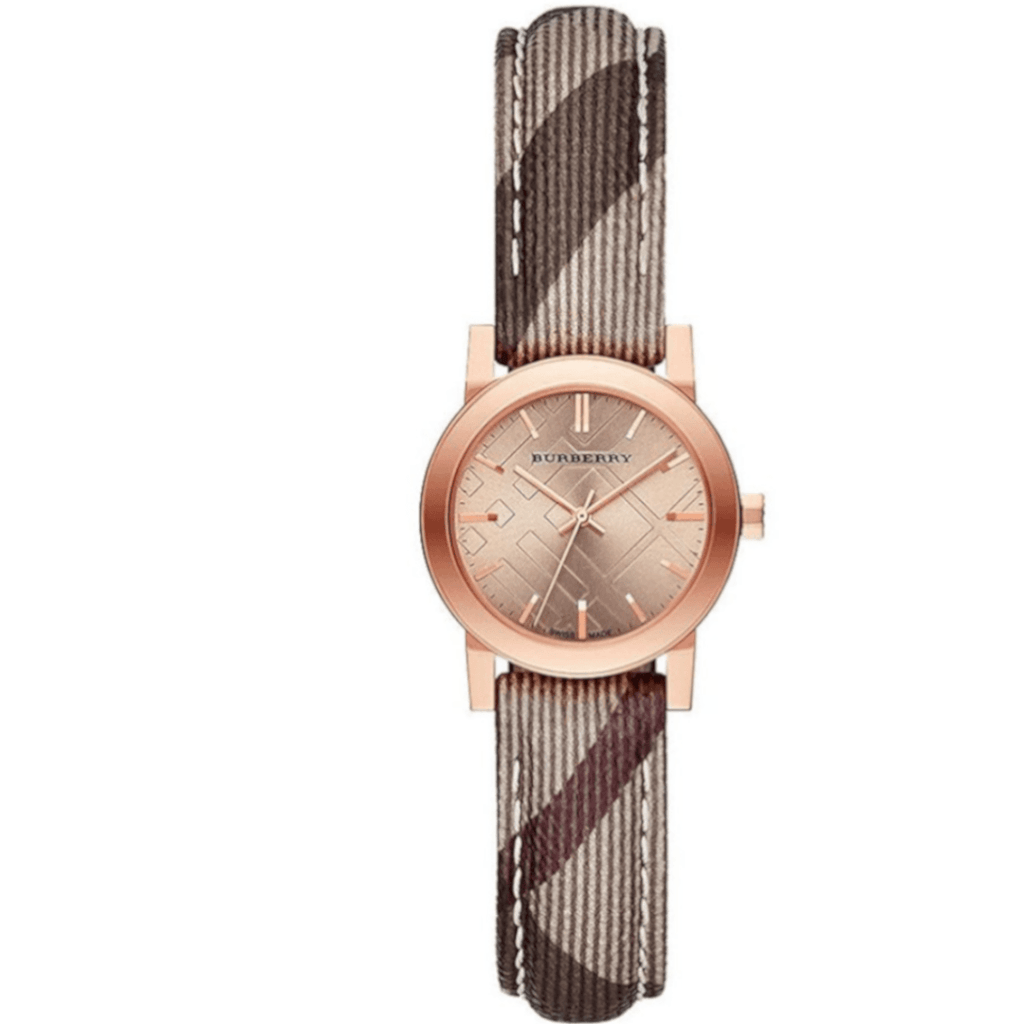 Burberry The City Pink Dial Brown Leather Strap Watch for Women - BU9236 Buy Now By Burberry