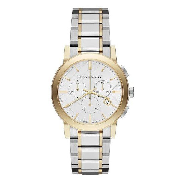 Burberry The City White Dial Two Tone Steel Strap Watch for Men - BU9751 Buy Now By Burberry