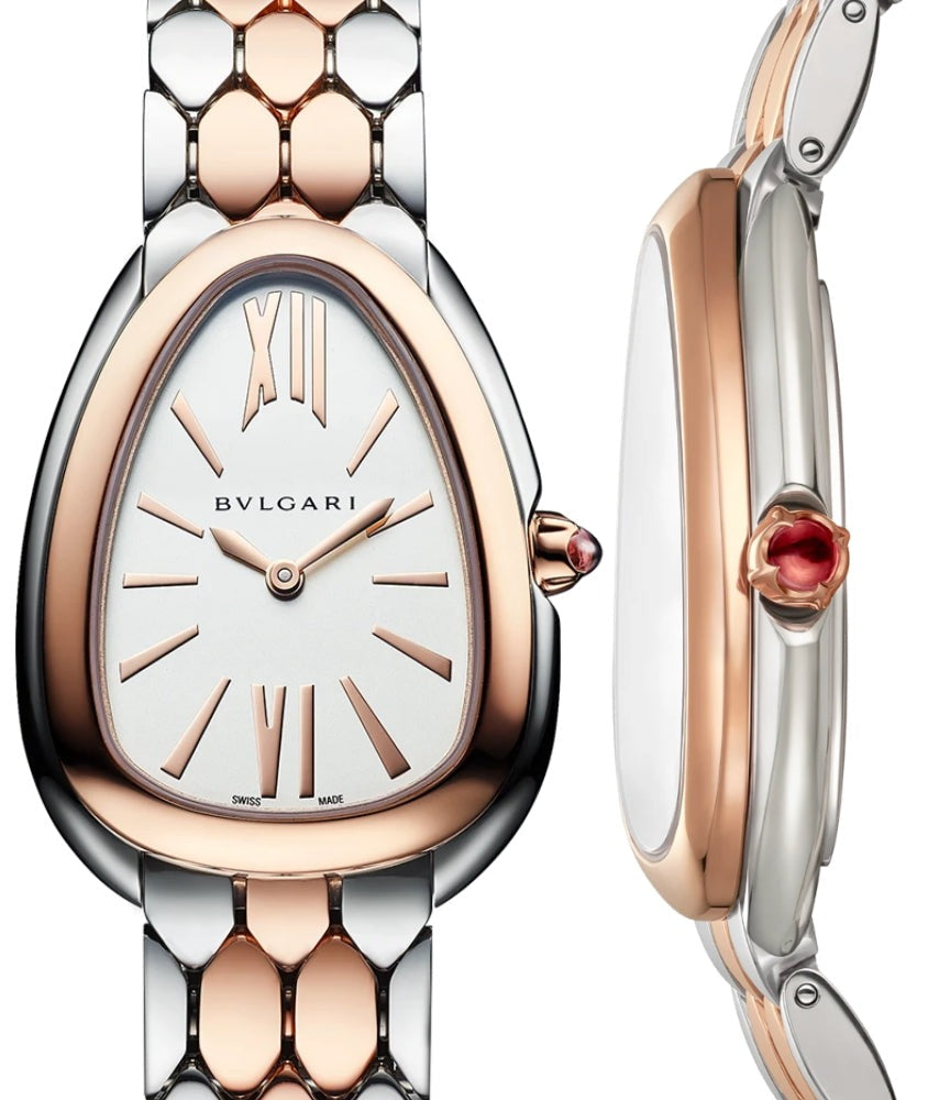 Bvlgari Serpenti Seduttori White Dial Two Tone Steel Strap Watch for Women - SERPENTI103277 Buy Now By Bvlgari