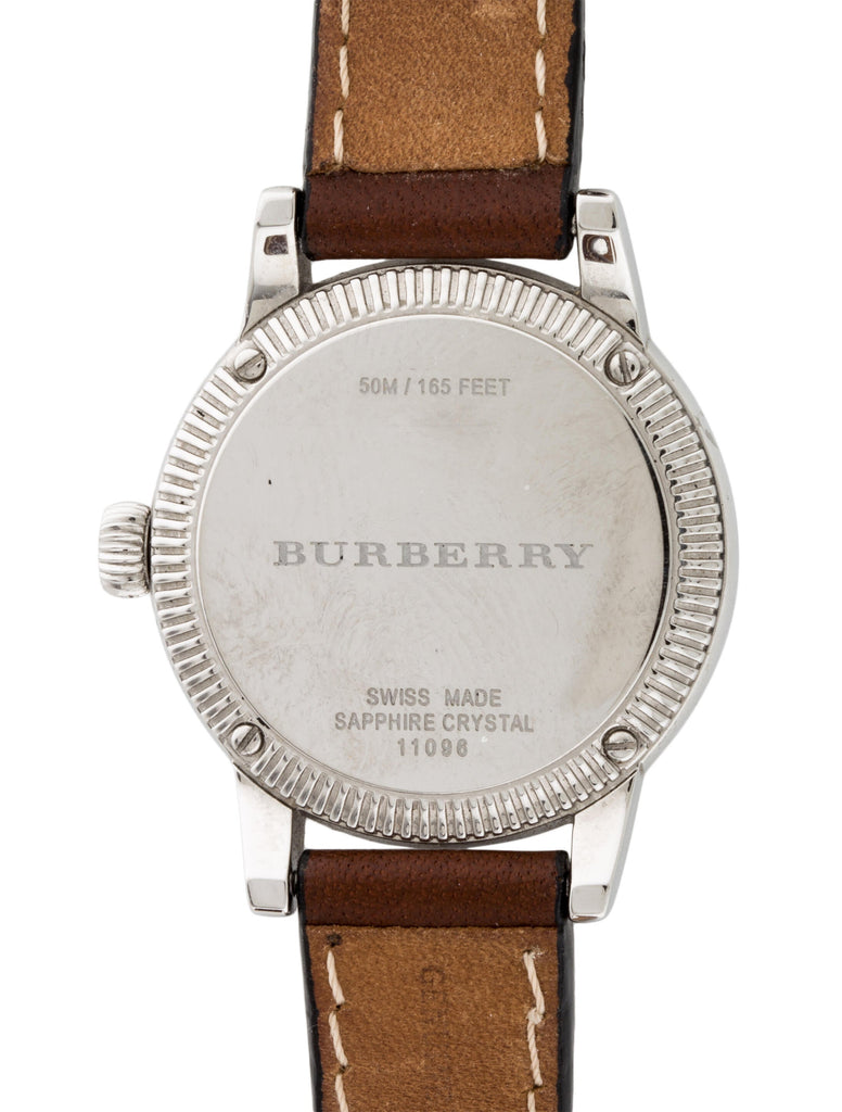 Burberry Utilitarian White Dial Brown Leather Strap Watch for Women - BU7848 Buy Now By Burberry