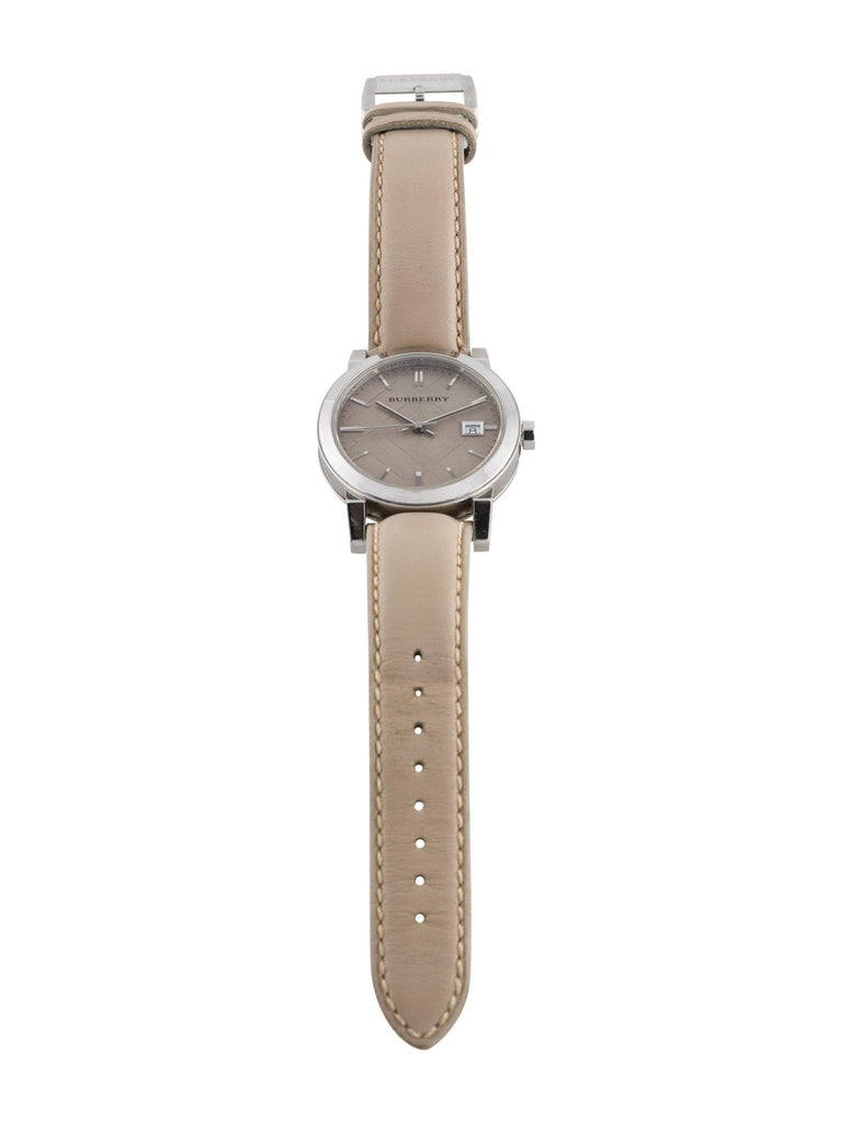 Burberry The City Beige Dial Beige Leather Strap Watch for Women - BU9107 Buy Now By Burberry