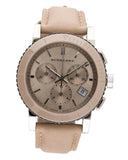 Burberry The City Chronograph Rose Gold Dial Beige Leather Strap Watch For Women - BU9702 Buy Now By Burberry