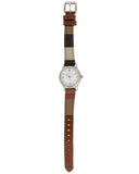 Burberry Utilitarian White Dial Multicolor Leather Strap Watch for Women - BU7863 Buy Now By Burberry
