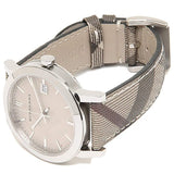 Burberry The City Beige Dial Chequered Brown Leather Strap Watch for Women - BU9029 Buy Now By Burberry
