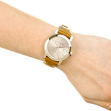 Burberry The City Gold Dial Brown Leather Strap Watch for Women - BU9133 Buy Now By Burberry